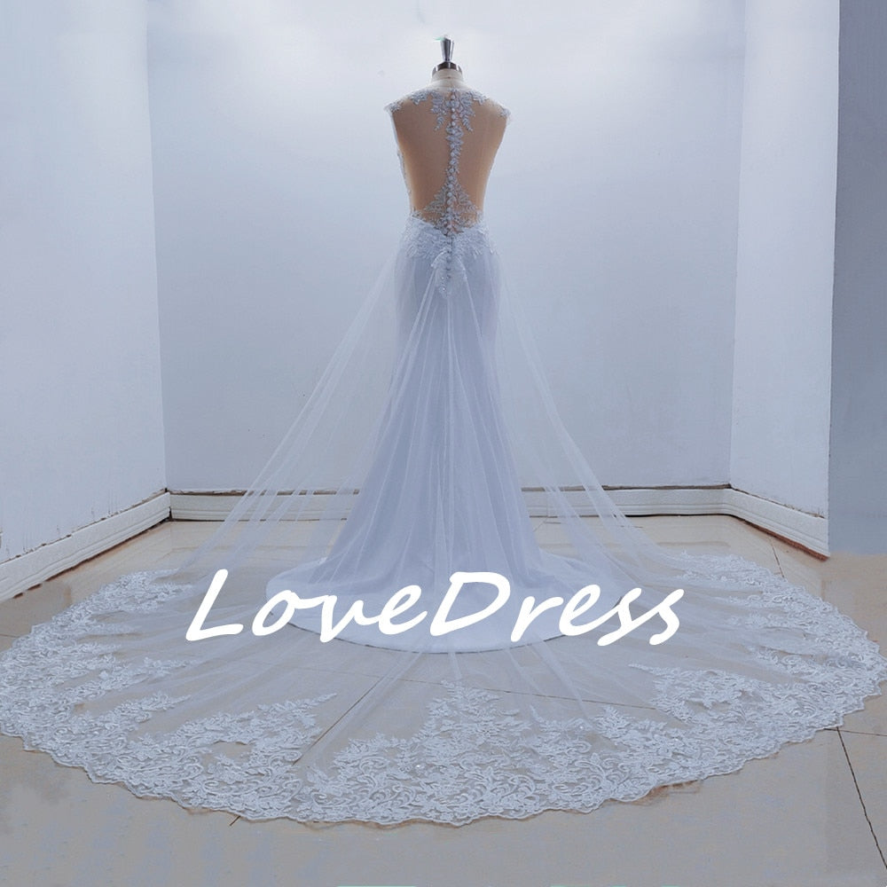 Mermaid Wedding Dress See Through Back Sleeveless Lace Appliques Wedding Gowns For Bride The Clothing Company Sydney