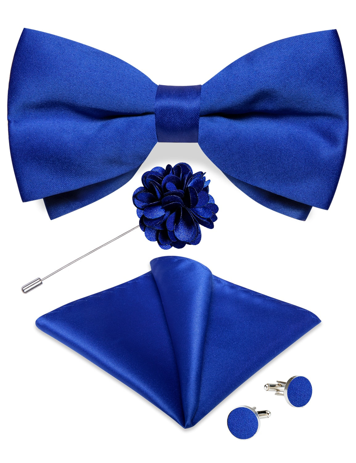 Wedding Bow Tie for Men Classic Red Pre-tied Bowtie Cufflinks Corsage Set for Party Silk Butterfly Knot Gift Set The Clothing Company Sydney