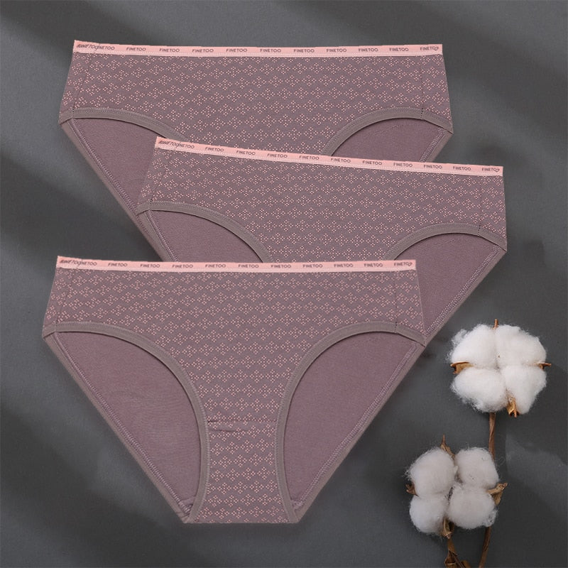 3 pack Set Women Panties Cotton Underwear Patchwork Cute Design Lingerie Underpants Pantys Sexy Briefs Intimates for Girls The Clothing Company Sydney