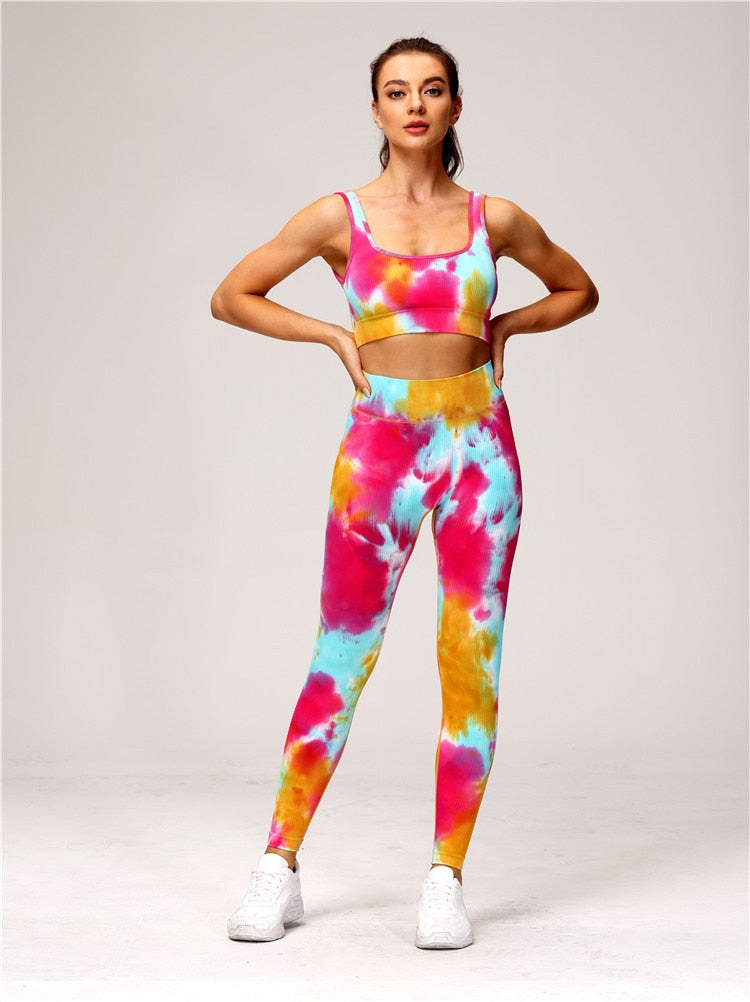 Printed 2 Piece Seamless Yoga Set Gym Clothing Workout Tracksuit Gym Set High Waist Sport Outfit Yoga Fitness Suit Activewear The Clothing Company Sydney