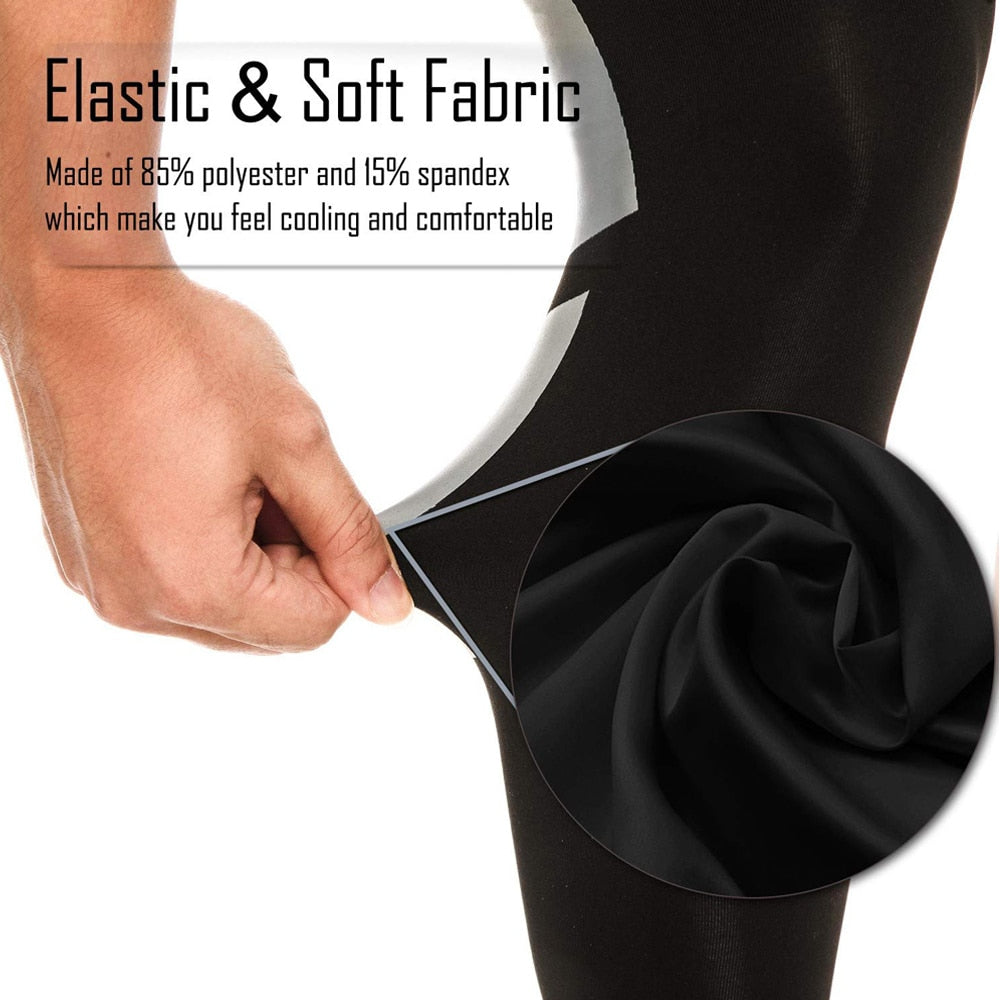 Sports Anti-slip Full Length Compression Leg Sleeves Calf Shin Splint Support Protector for Cycling Running Basketball Golf Sleeve The Clothing Company Sydney