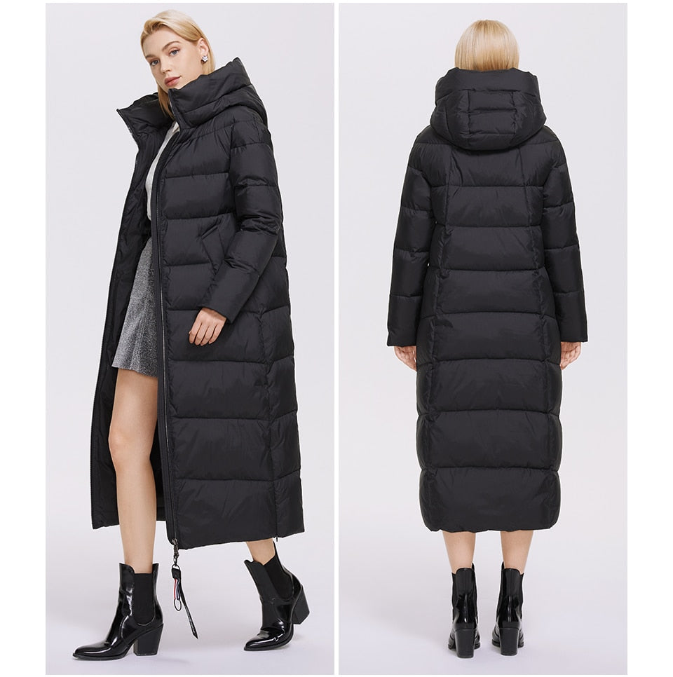 Winter Women's Outwear Parka Super Long Warm And Windproof Zipper Cotton Coat Winter Jackets The Clothing Company Sydney