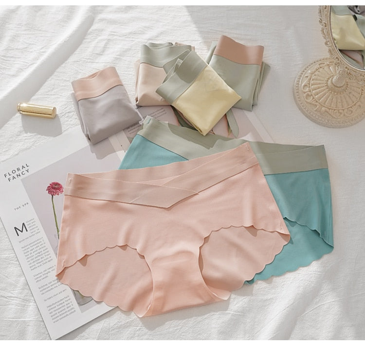 Seamless Panties Ice Silk Comfortable Women Low Waist Briefs Plus Size No Trace Lingerie Underwear The Clothing Company Sydney