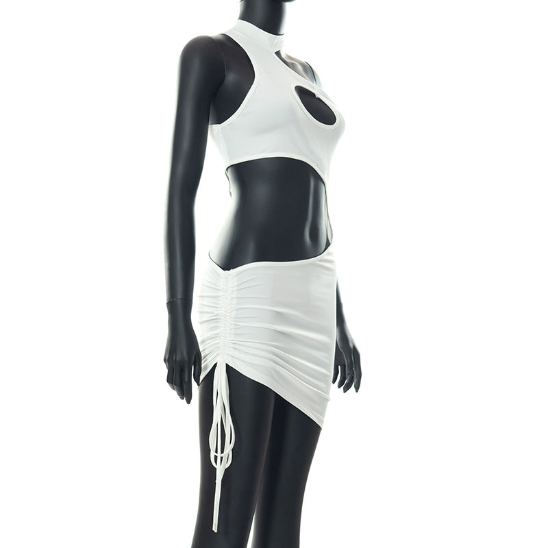 Irregular Cut Out Mini Bodycon Dress Summer Going Out Club Wear Outfits White Black Dresses The Clothing Company Sydney