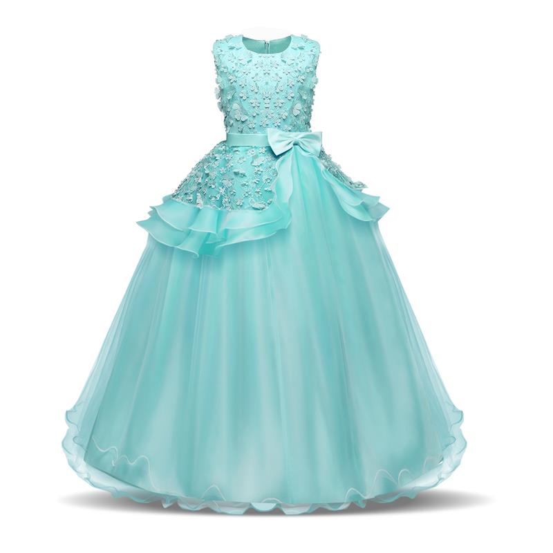 Kid Wedding Dresses for Girls Elegant Flower Princess Long Gown Baby Girl Christmas Dress Size 6 12 14 Years The Clothing Company Sydney