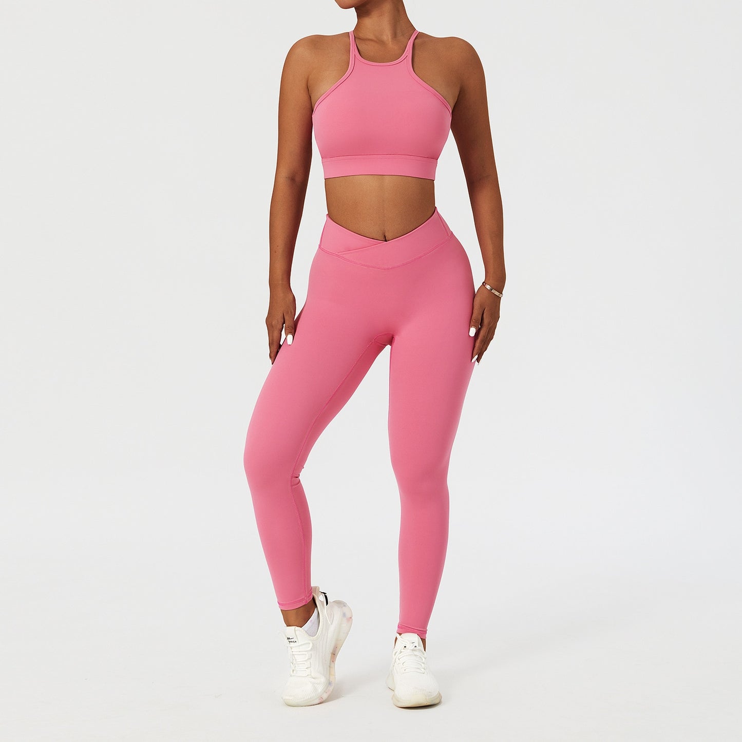 2 Piece Women's Yoga Set Workout Shirts Sport Pants Bra Gym Suits Fitness Shorts Crop Top High Waist Running Leggings Sports Sets The Clothing Company Sydney