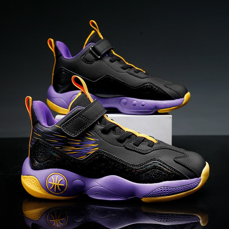 Sports shoes boys basketball shoes boys high top shockproof children's sports shoes girls non-slip basketball shoes The Clothing Company Sydney