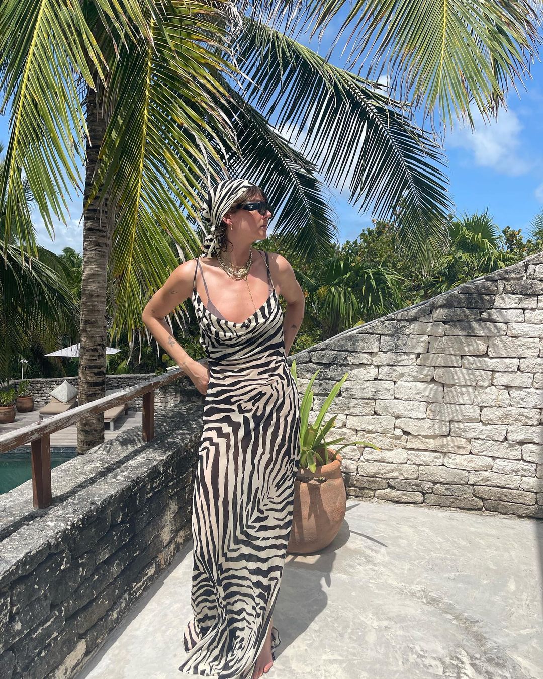 Zebra Pattern Spaghetti Strap Side Split Back Open Long Beach Dress Summer Clothes Women Beach Wear Swim Suit Cover Up The Clothing Company Sydney