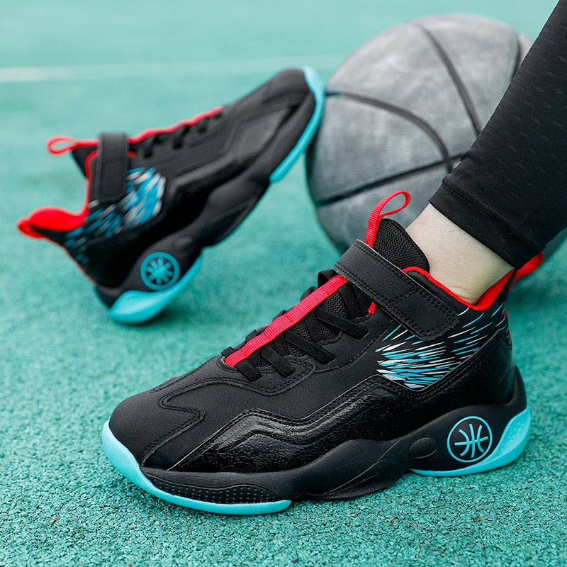 Sports shoes boys basketball shoes boys high top shockproof children's sports shoes girls non-slip basketball shoes The Clothing Company Sydney