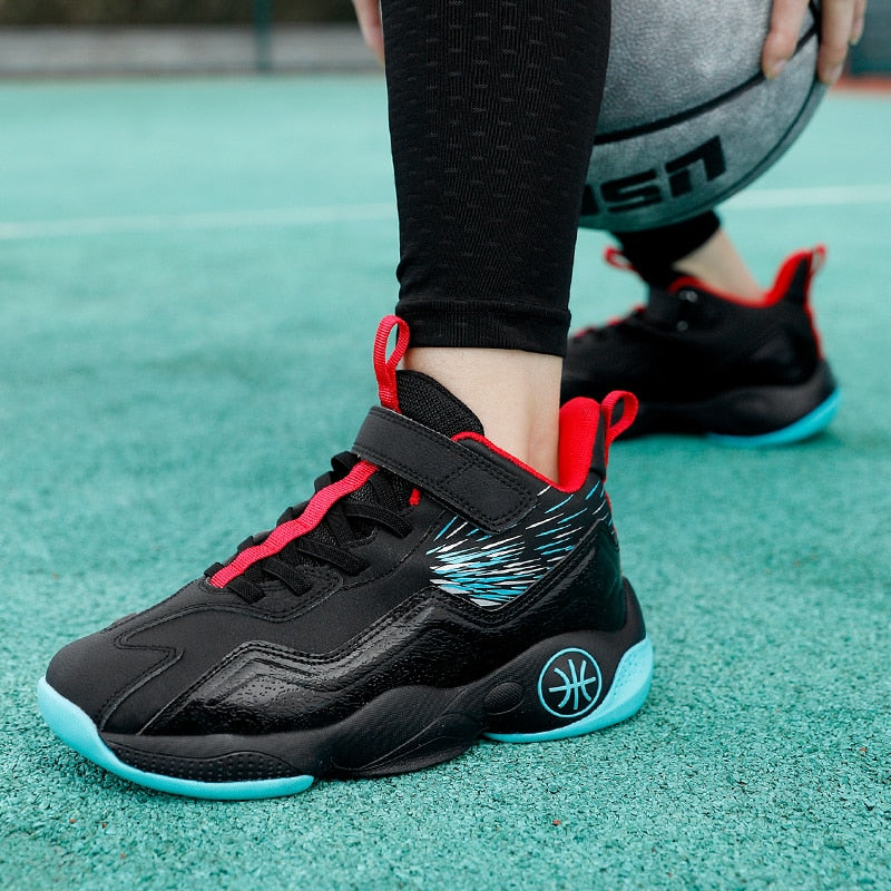 Sports shoes boys basketball shoes boys high top shockproof children's sports shoes girls non-slip basketball shoes The Clothing Company Sydney