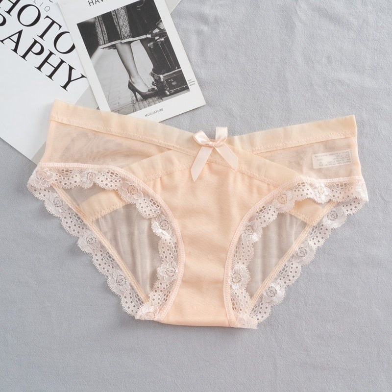 Mesh Women's Panties Hollow Out Briefs Transparent Low Waist Lingerie Breathable High Elasticity Underwear Underpants The Clothing Company Sydney