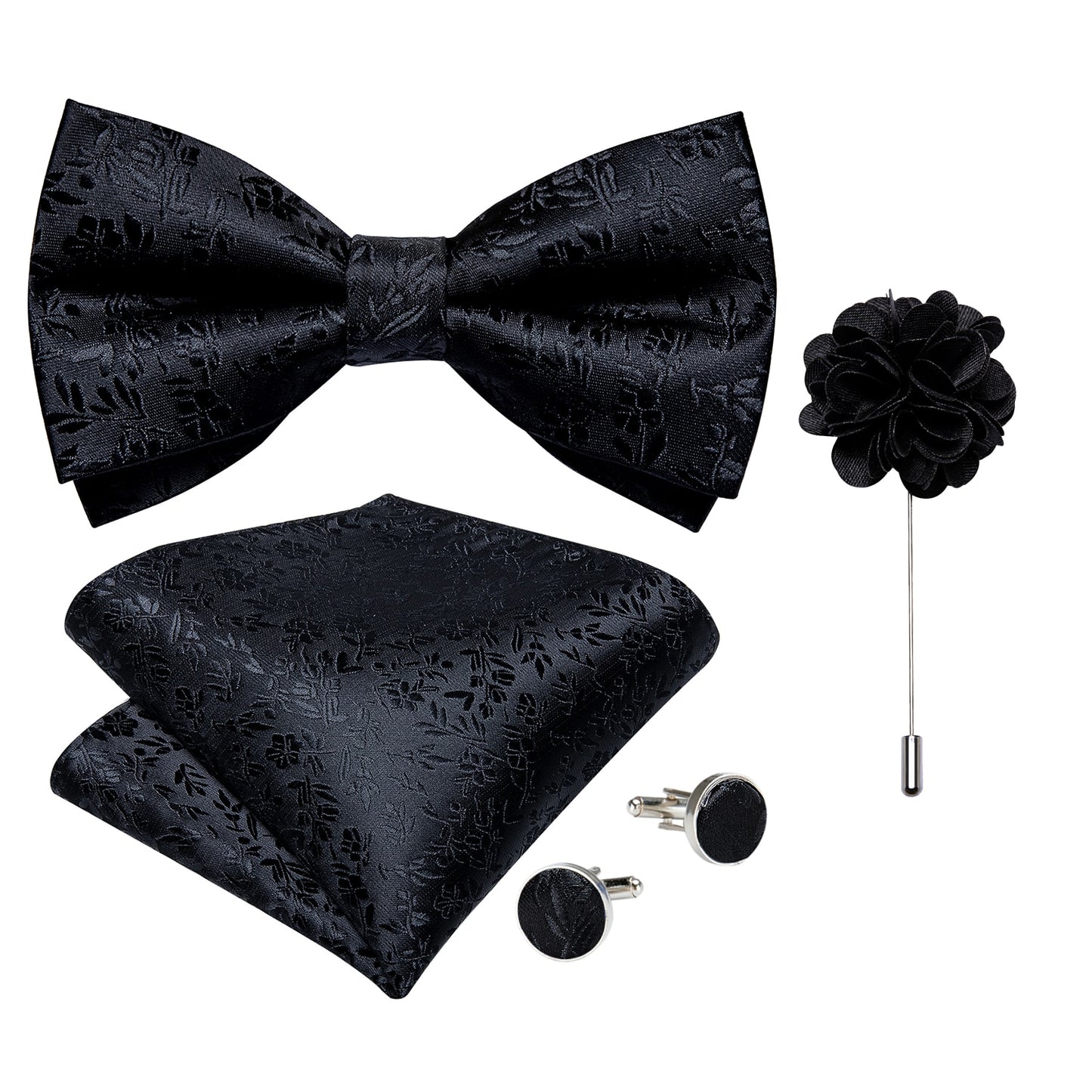 Wedding Bow Tie for Men Classic Red Pre-tied Bowtie Cufflinks Corsage Set for Party Silk Butterfly Knot Gift Set The Clothing Company Sydney