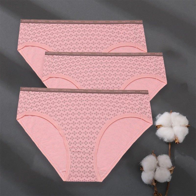 3 pack Set Women Panties Cotton Underwear Patchwork Cute Design Lingerie Underpants Pantys Sexy Briefs Intimates for Girls The Clothing Company Sydney