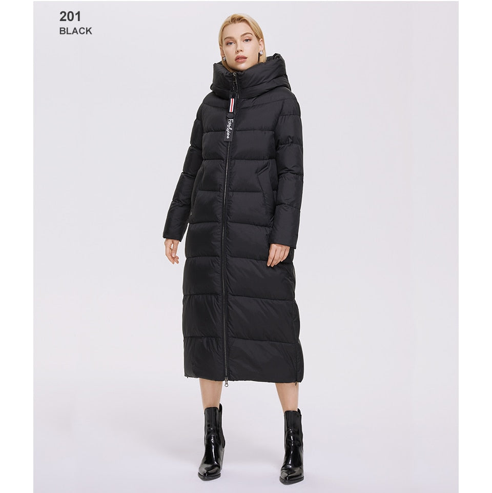 Winter Women's Outwear Parka Super Long Warm And Windproof Zipper Cotton Coat Winter Jackets The Clothing Company Sydney