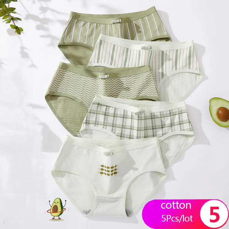 7Pcs/5Pcs Women Panties Comfort Cotton Mix Breathable Underwear Seamless Ladies Low Waist Lingeries Cute Girls Briefs The Clothing Company Sydney