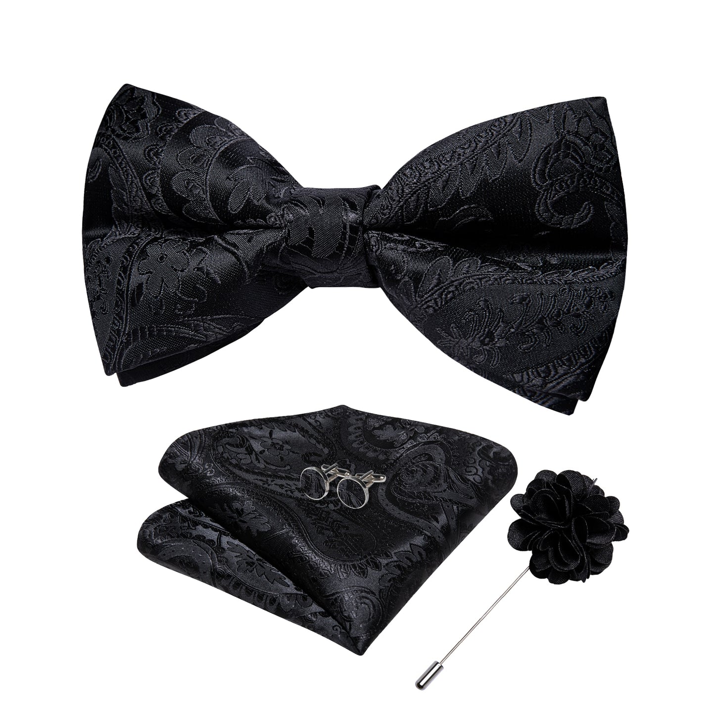 Wedding Bow Tie for Men Classic Red Pre-tied Bowtie Cufflinks Corsage Set for Party Silk Butterfly Knot Gift Set The Clothing Company Sydney