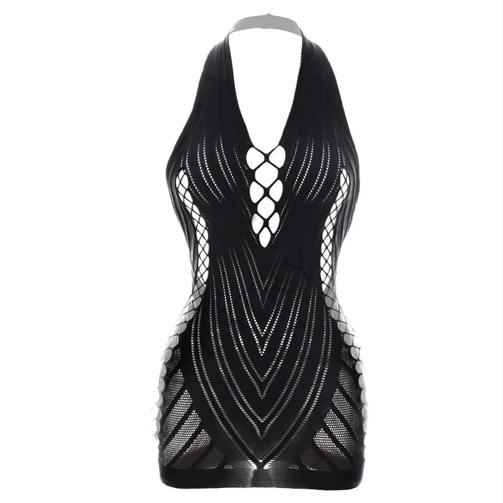 Women Exotic Lingerie Costumes Hollow Nightwear Intimates Half Slip Backless Underwear Fishnet Dresses The Clothing Company Sydney