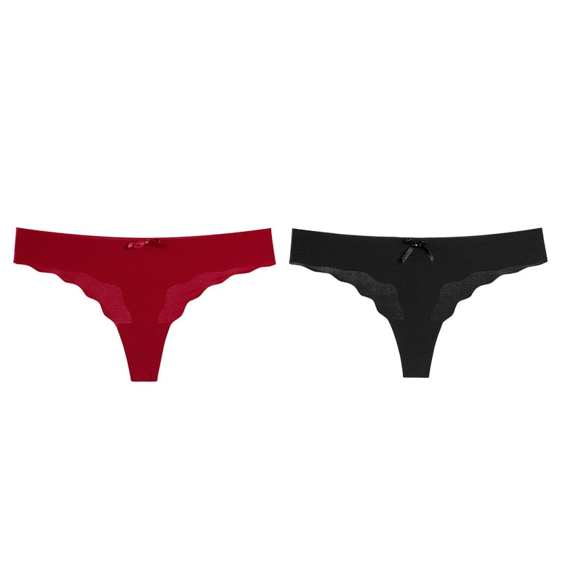 Women's Thongs G-string Underwear Seamless Invisible Panties For Ladies Fashion Ruffle T-back Underpants The Clothing Company Sydney