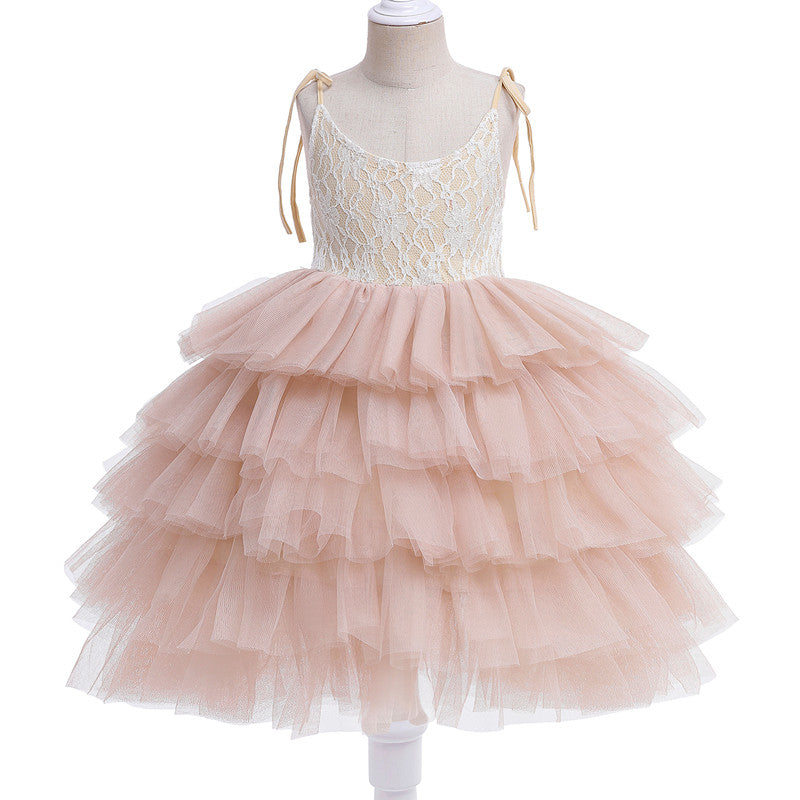 Summer Girls Casual Princess Children Beach Bathing Sleeveless Layered Birthday Party Cake Flower Tulle Costume The Clothing Company Sydney