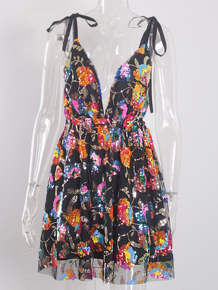 Sequin Backless Slip Mini Chain Straps Short Tulle Cocktail Summer Party Night Lush Prom Dress The Clothing Company Sydney