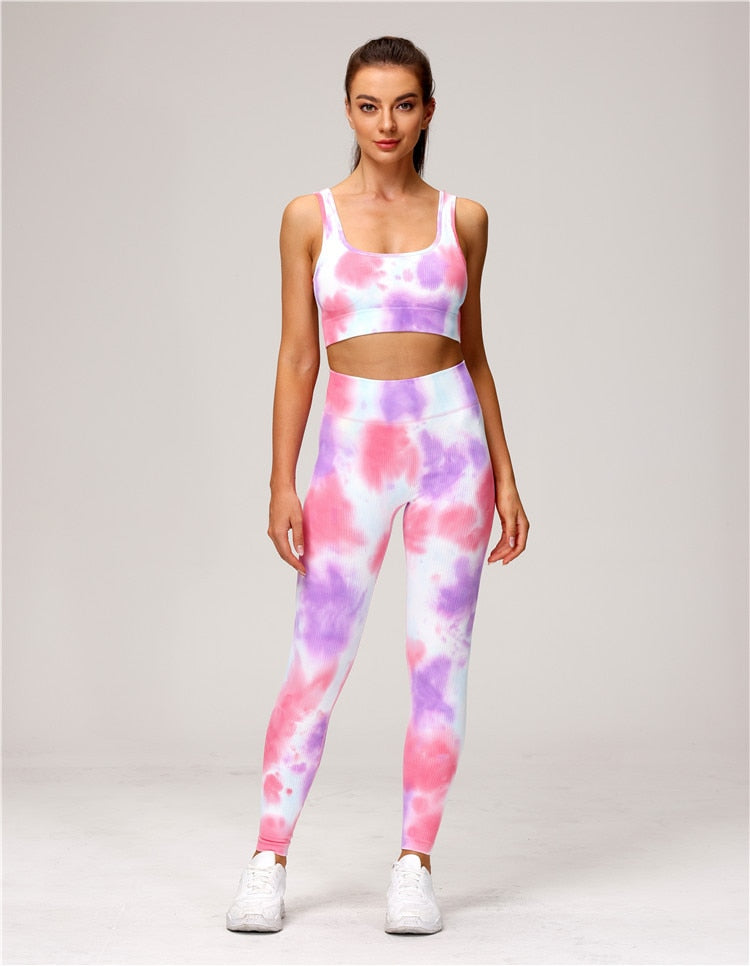Printed 2 Piece Seamless Yoga Set Gym Clothing Workout Tracksuit Gym Set High Waist Sport Outfit Yoga Fitness Suit Activewear The Clothing Company Sydney