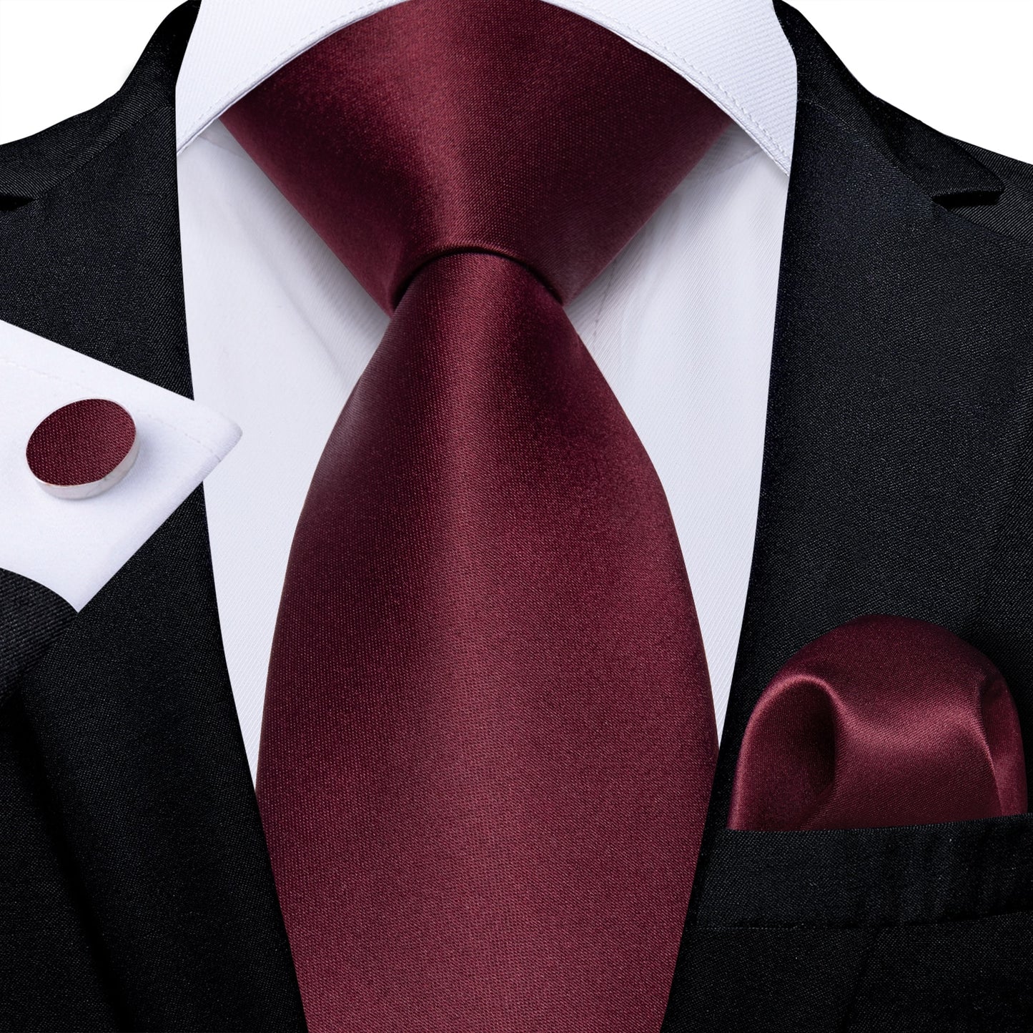 Designer Wedding Men's Tie Red Solid Striped Paisley Neckties For Men Business Hanky Cufflinks Tie Set The Clothing Company Sydney