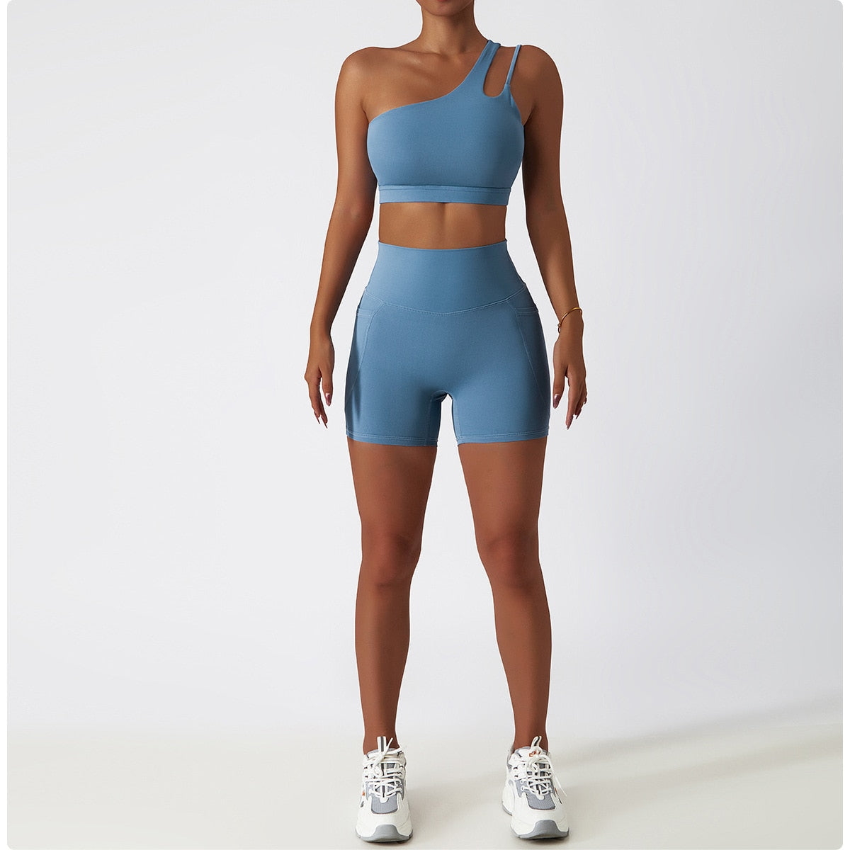 2 Piece Women Yoga Set Seamless Workout Suit Sportswear Gym Clothing Fitness Bra High Waist Leggings Sports Shorts Sports Suits The Clothing Company Sydney