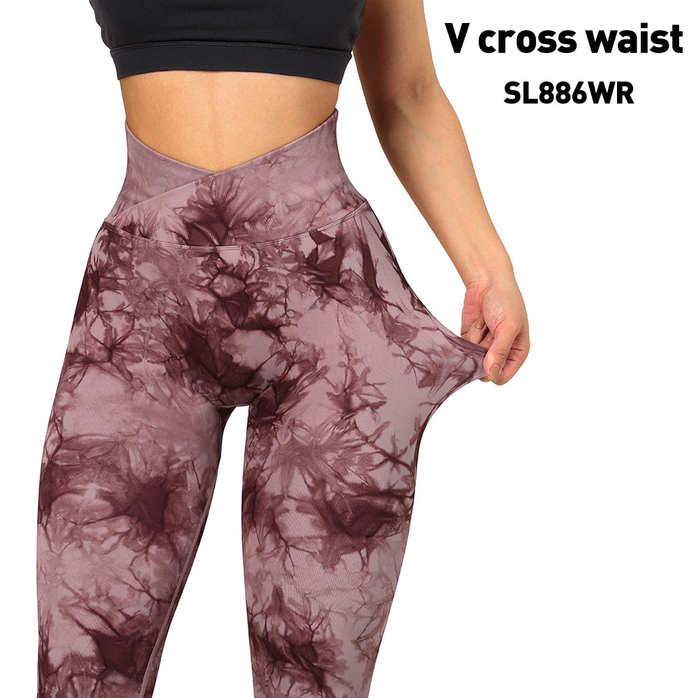 Tie Dye Fitness Legging Woman Push Up Workout Sport Leggings Scrunch Butt Outfit Gym Seamless Legging Pants The Clothing Company Sydney