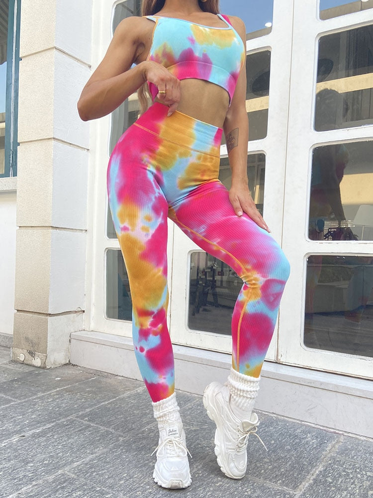 Printed 2 Piece Seamless Yoga Set Gym Clothing Workout Tracksuit Gym Set High Waist Sport Outfit Yoga Fitness Suit Activewear The Clothing Company Sydney