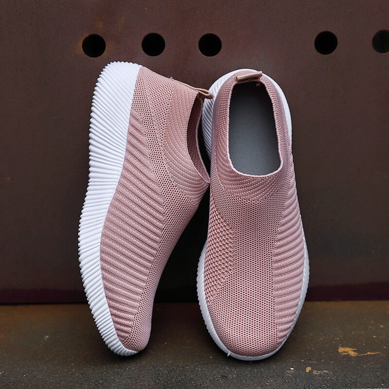 Women's Vulcanized Shoes Slip On Flats Shoes Female Loafers Walking Breathable Sneakers Trainers Ladies Shoes The Clothing Company Sydney