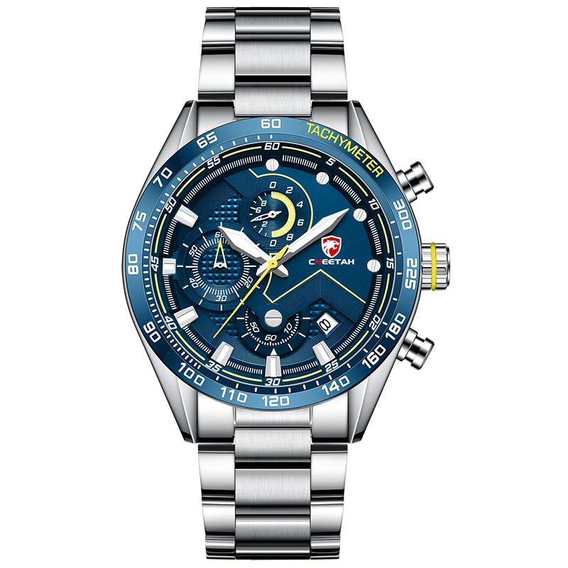 CHEETAH Men's Top Luxury Brand Stainless Steel Business Quartz Watches Chronograph Casual Sport Wrist Watches for Men The Clothing Company Sydney
