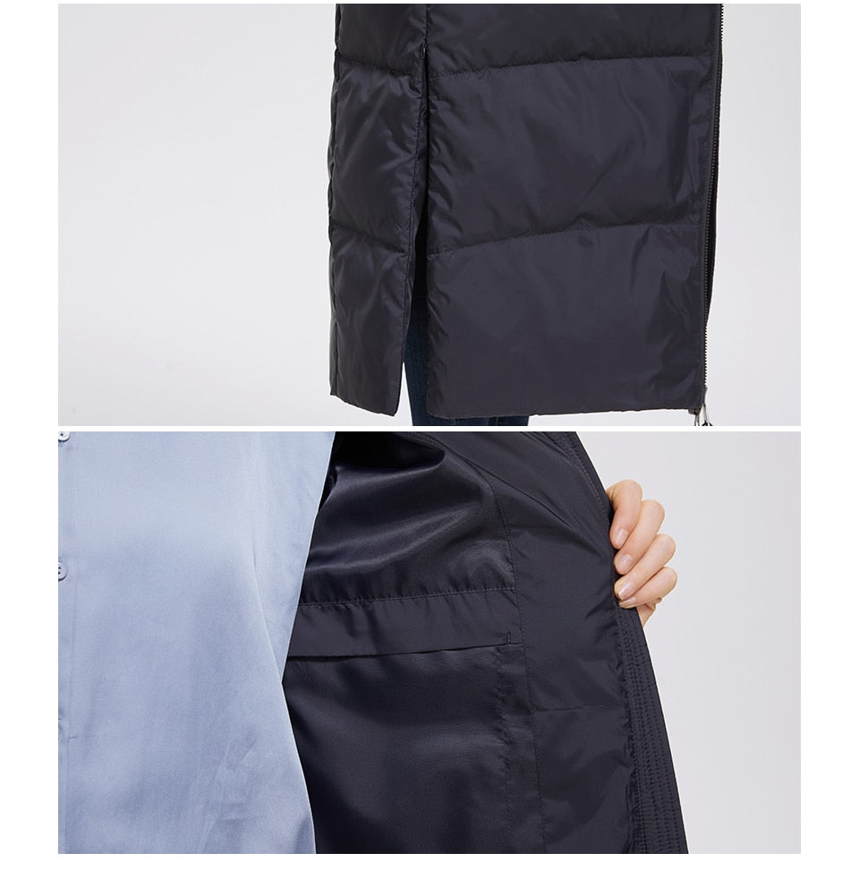 Winter Women's Outwear Parka Super Long Warm And Windproof Zipper Cotton Coat Winter Jackets The Clothing Company Sydney
