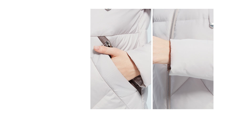 Winter Women Long Cotton Jacket Stand Collar Hooded Warm Windproof Coat Pockets Zipper Parka The Clothing Company Sydney