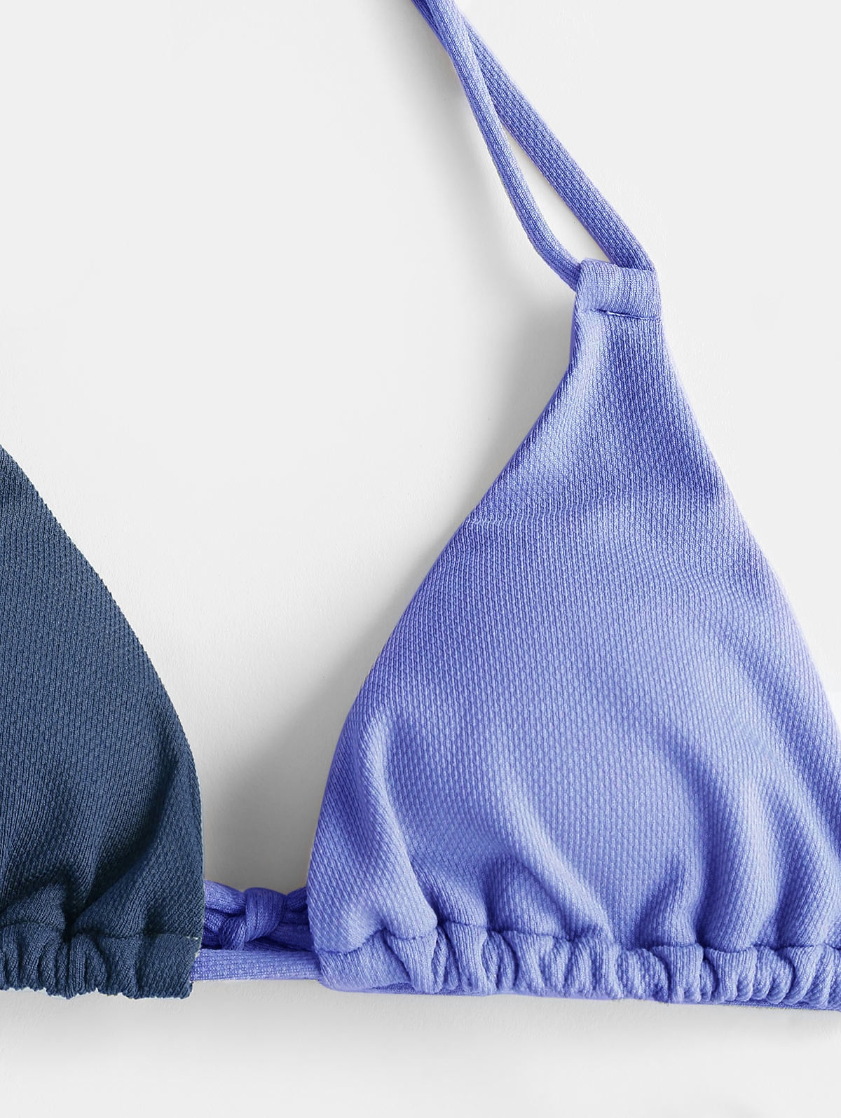 Micro G String Color Block Textured Halter String Bikini Set Two-Piece Suits Swim Party Wear The Clothing Company Sydney