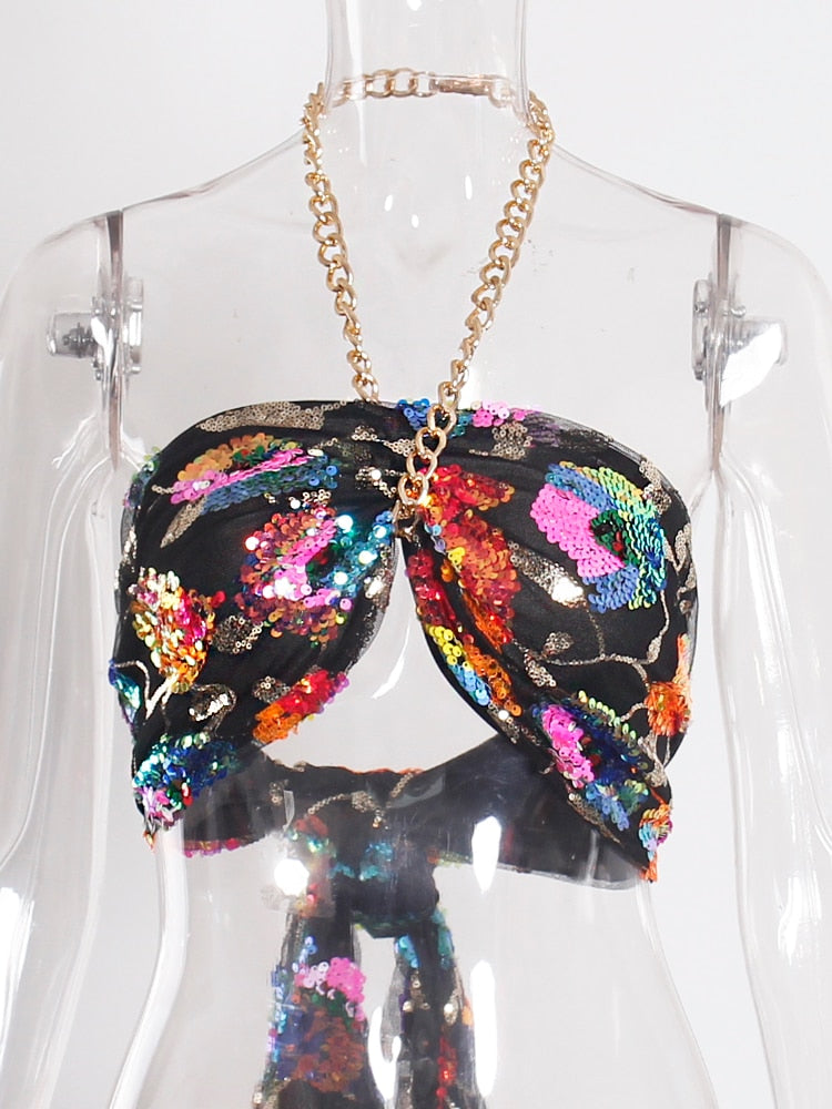 Sequin Backless Slip Mini Chain Straps Short Tulle Cocktail Summer Party Night Lush Prom Dress The Clothing Company Sydney