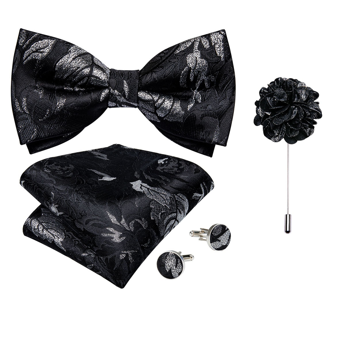 Wedding Bow Tie for Men Classic Red Pre-tied Bowtie Cufflinks Corsage Set for Party Silk Butterfly Knot Gift Set The Clothing Company Sydney