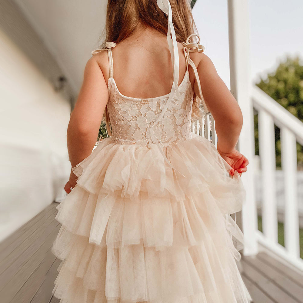 Summer Girls Casual Princess Children Beach Bathing Sleeveless Layered Birthday Party Cake Flower Tulle Costume The Clothing Company Sydney