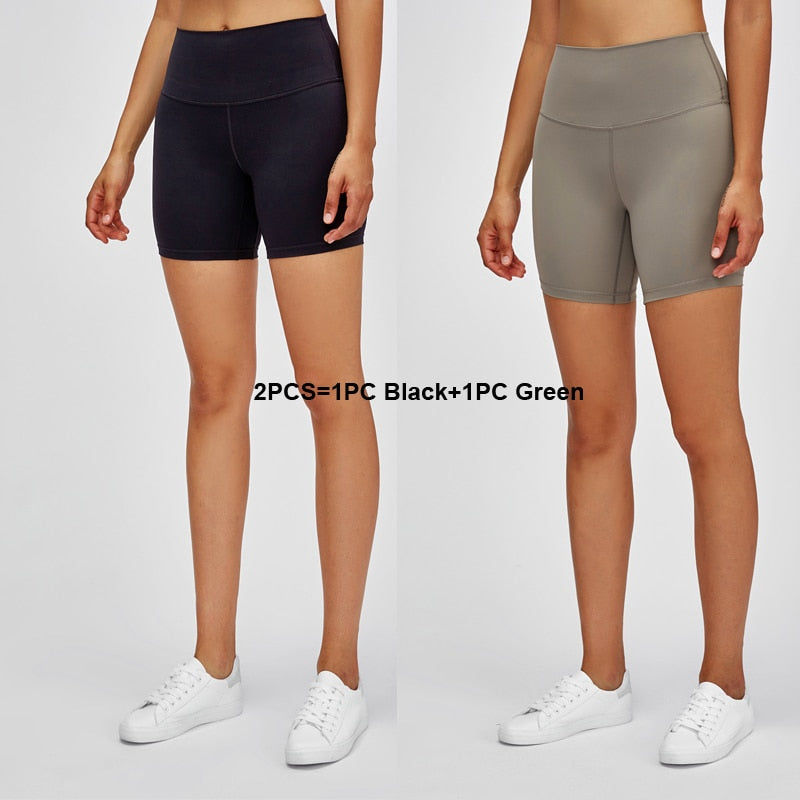 1/2 Pack High Waisted Workout Shorts Super Stretchy Athletic Shorts Soft Women Fitness Yoga Biker Shorts The Clothing Company Sydney