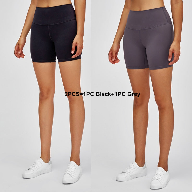 1/2 Pack High Waisted Workout Shorts Super Stretchy Athletic Shorts Soft Women Fitness Yoga Biker Shorts The Clothing Company Sydney