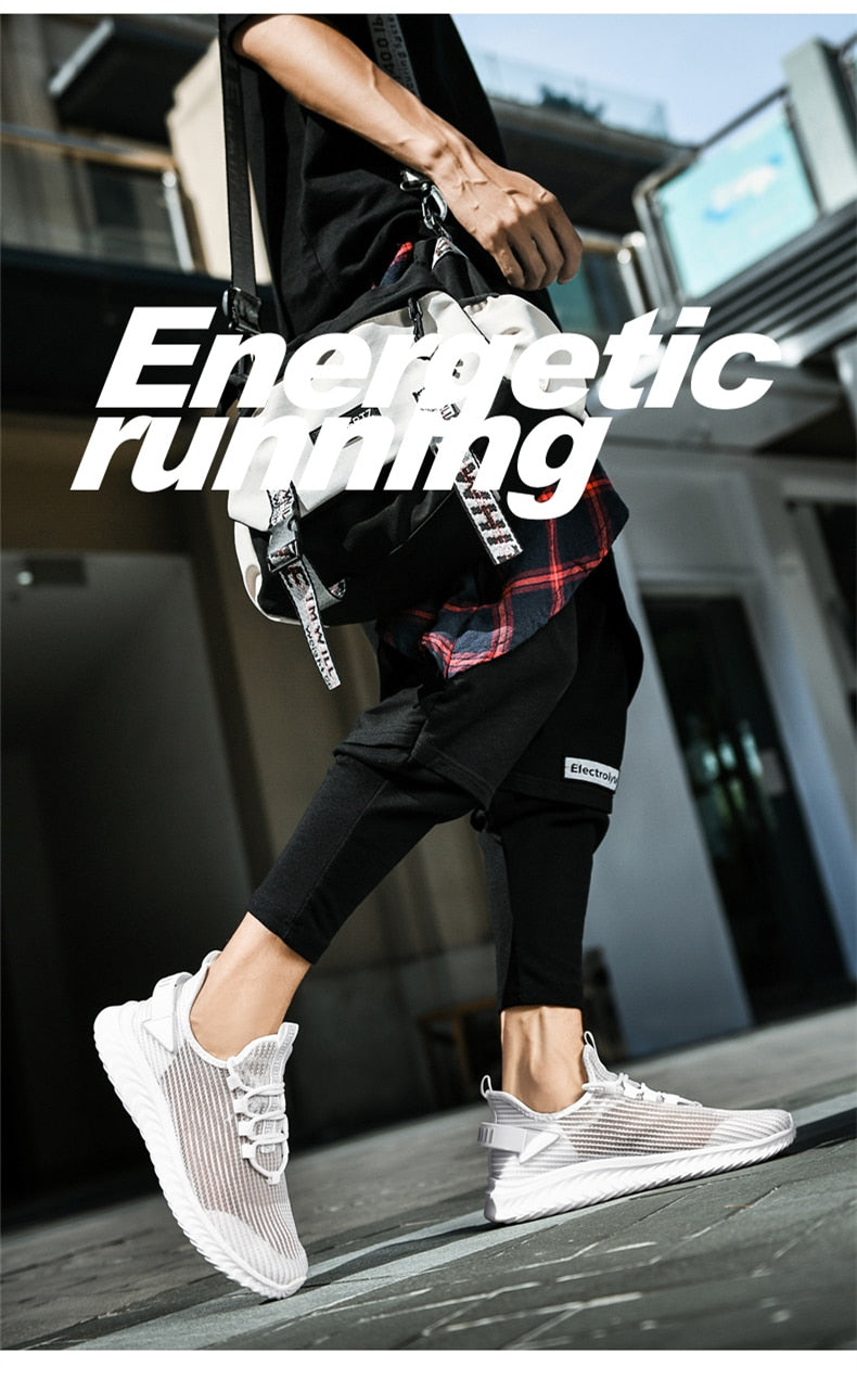 Men's Sneakers Breathable Stretch Fabric Soft Comfortable Running Sport Shoes Big Size 47 48 Lightweight Men Shoes The Clothing Company Sydney