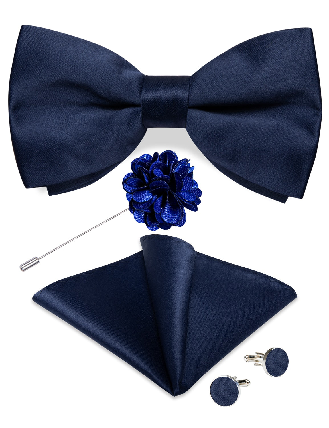 Wedding Bow Tie for Men Classic Red Pre-tied Bowtie Cufflinks Corsage Set for Party Silk Butterfly Knot Gift Set The Clothing Company Sydney