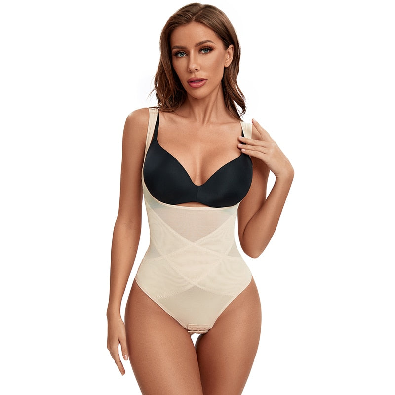 1 Piece Mesh Bodysuit Seamless Full Body Shaper Waist Tummy Control Underwear Underbust Corset Shapewear The Clothing Company Sydney