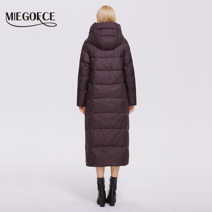 Winter Women's Outwear Parka Super Long Warm And Windproof Zipper Cotton Coat Winter Jackets The Clothing Company Sydney