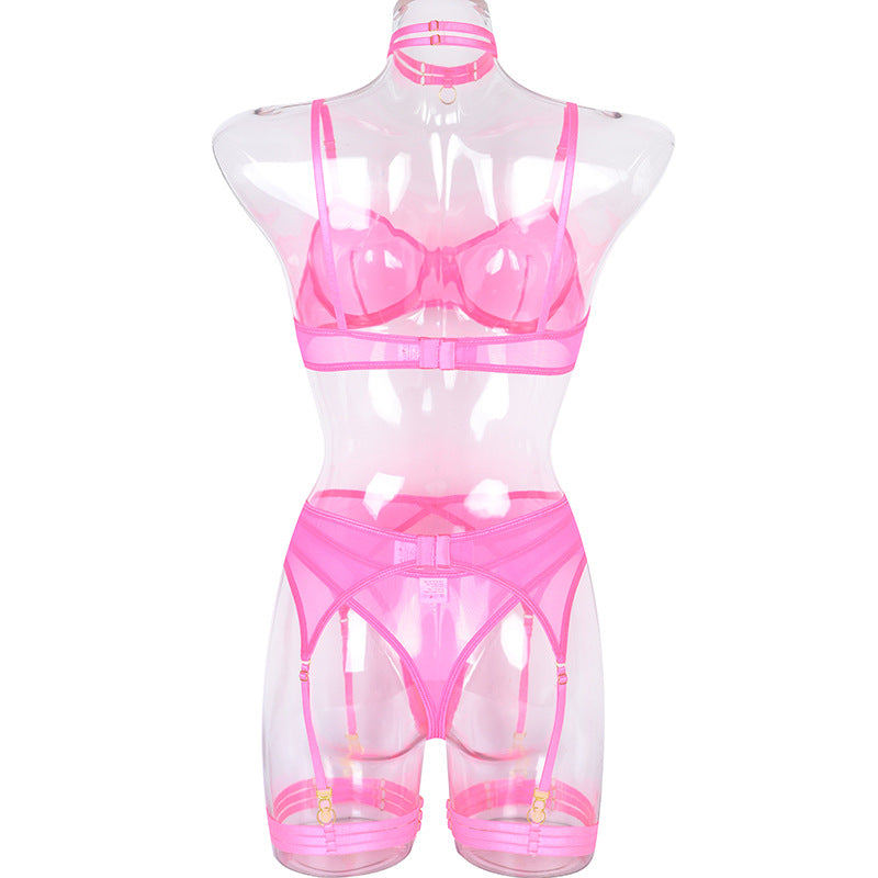 4 Piece Lingerie Underwear Bra Garters Brief Sets Transparent Lace Seamless Panties Set The Clothing Company Sydney