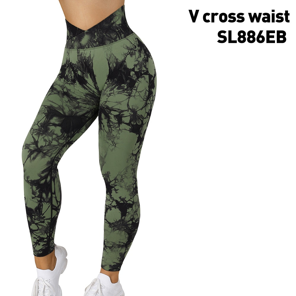 Tie Dye Fitness Legging Woman Push Up Workout Sport Leggings Scrunch Butt Outfit Gym Seamless Legging Pants The Clothing Company Sydney