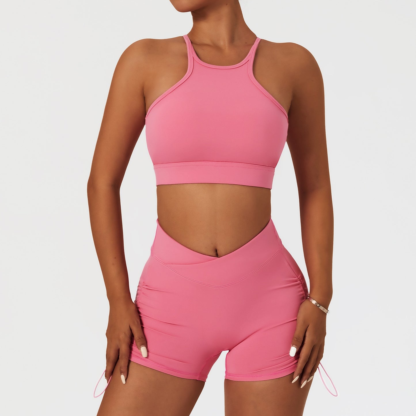 2 Piece Women's Yoga Set Workout Shirts Sport Pants Bra Gym Suits Fitness Shorts Crop Top High Waist Running Leggings Sports Sets The Clothing Company Sydney