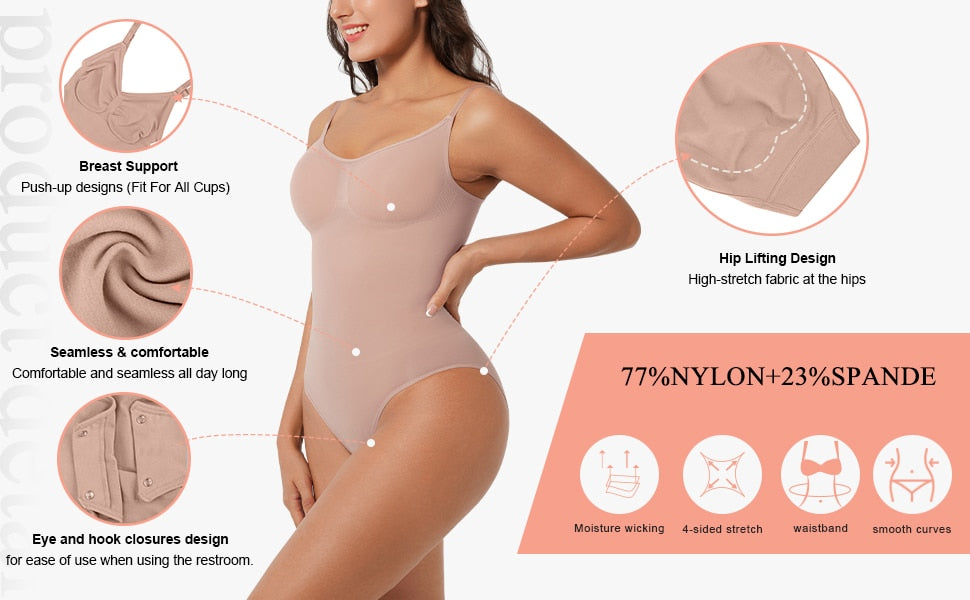 Sculpting Bodysuit Shapewear Seamless Waist Trainer Body Shaper Women's Tummy Control Butt Lifter Corset The Clothing Company Sydney