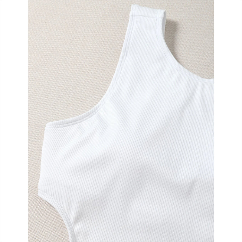 Ribbed One Piece Women Swimsuits Cut Out Swimwear High Neck Bodysuit Solid Beachwear Cross Back Monokini Clothing Company Sydney