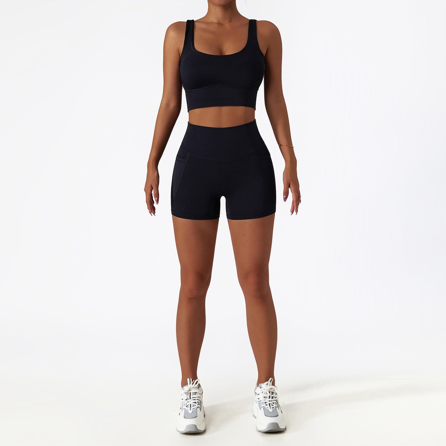 2 Piece Women Yoga Set Seamless Workout Suit Sportswear Gym Clothing Fitness Bra High Waist Leggings Sports Shorts Sports Suits The Clothing Company Sydney