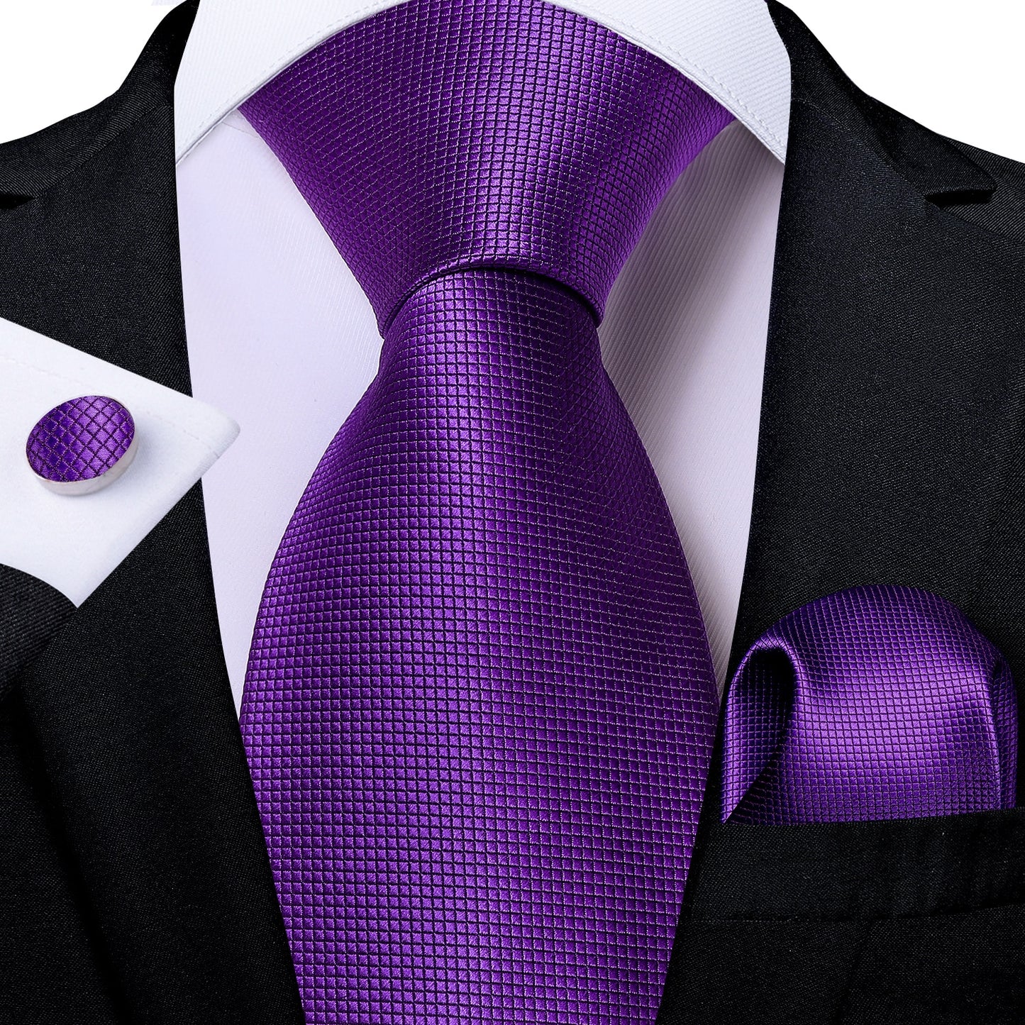 Men Purple Floral Paisley Necktie Business Formal 100% Silk Tie Pocket Square Set For Wedding Party The Clothing Company Sydney